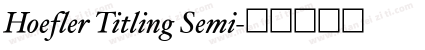 Hoefler Titling Semi字体转换